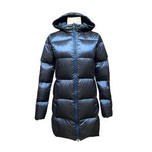 Eddie Bauer Women's 550 Down Hooded Puffer Jacket Blue Size S